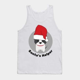 Cute Christmas Dog, Santa's Helper, Christmas Family Pyjama Top Design Tank Top